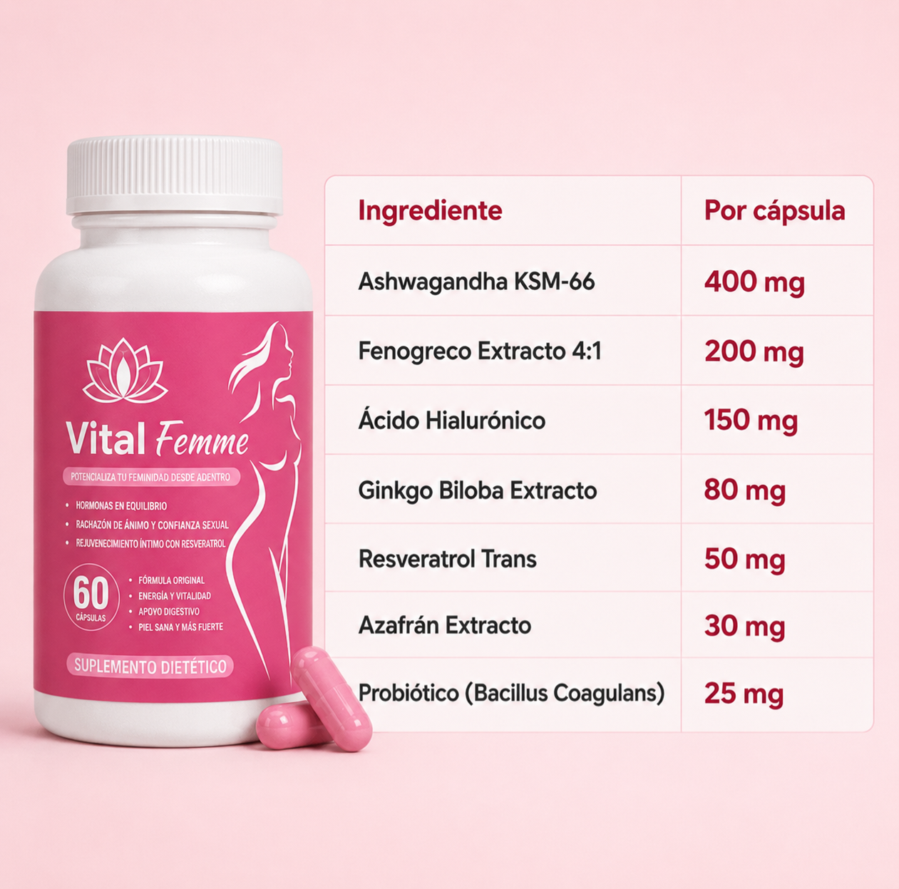 VitalFemme® - Recuperá tu vitalidad femenina desde adentro.